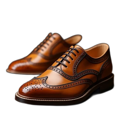 shoes, photorealistic, boys, brogue transparent PNG cut-out