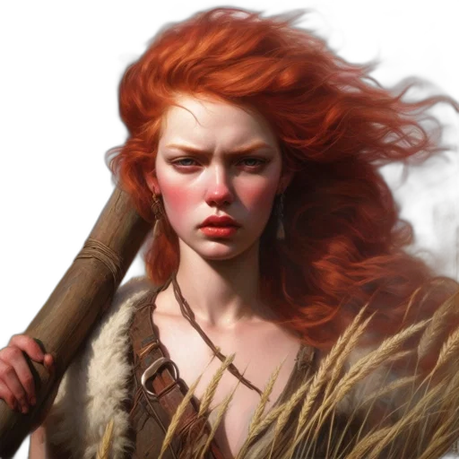 sword, weapon, hair, fantasy art transparent PNG cut-out