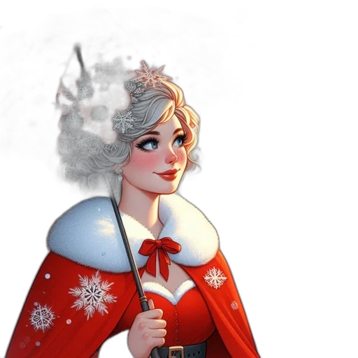 dress, staff, crown, face transparent PNG cut-out