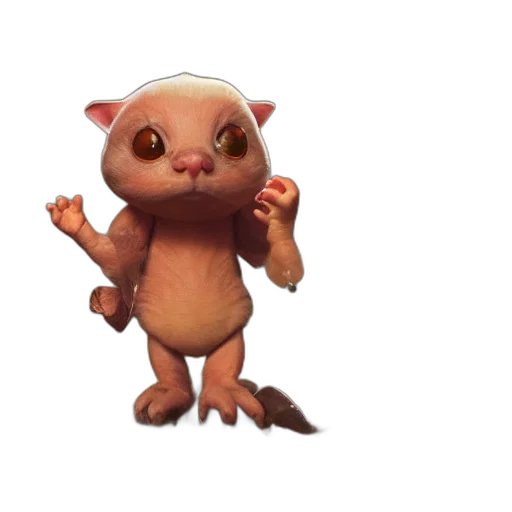 creature, animal, staff, 3d render transparent PNG cut-out