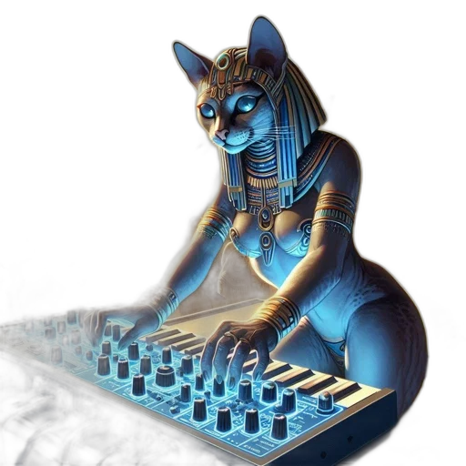 robot, jewelry, fantasy art, vaporwave transparent PNG cut-out