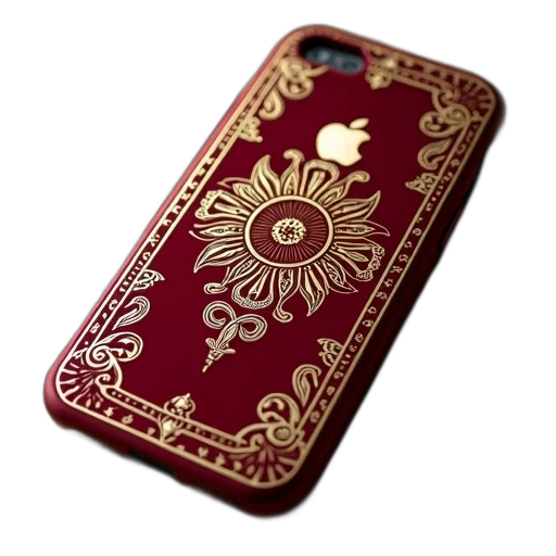 red, maroon, ornate, pattern transparent PNG cut-out