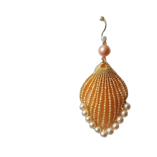 jewelry, 3d render, beaded, gold transparent PNG cut-out