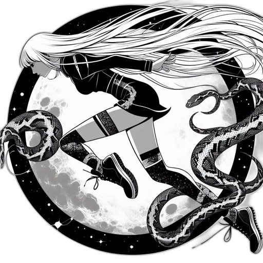 dragon, creature, hair, comic book art transparent PNG cut-out