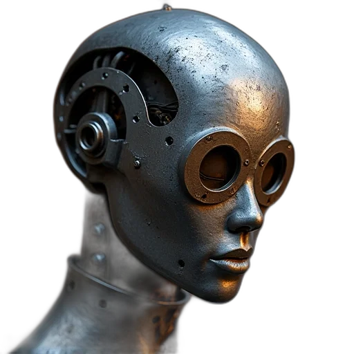 robot, mask, face, 3d render transparent PNG cut-out