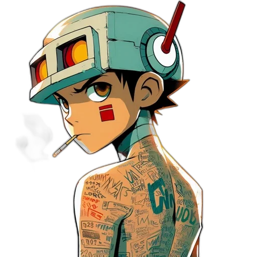 robot, cartoon, anime, comic book art transparent PNG cut-out
