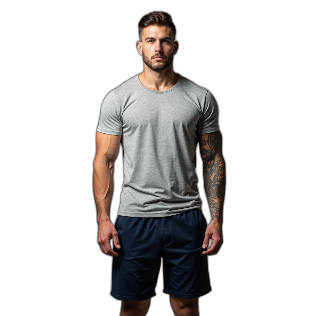 jacket, staff, man, muscular transparent PNG cut-out