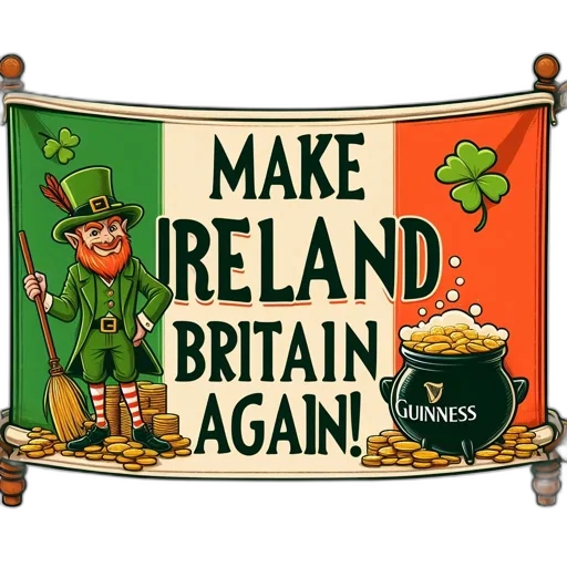 illustrated, scene, featuring, leprechaun transparent PNG cut-out
