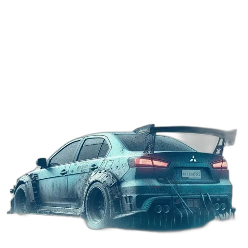 car, concept art, photorealistic, 3d render transparent PNG cut-out