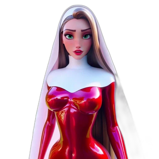 dress, 3d render, concept art, cartoon transparent PNG cut-out