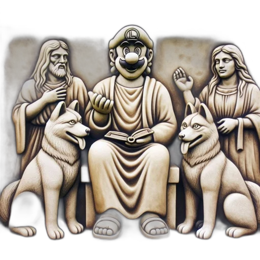 3d render, concept art, photorealistic, carved transparent PNG cut-out
