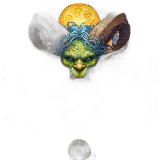 mask, dragon, face, staff transparent PNG cut-out