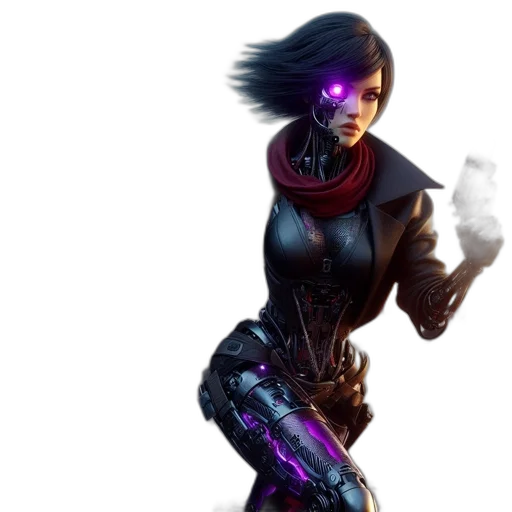 weapon, jacket, cyberpunk, concept art transparent PNG cut-out