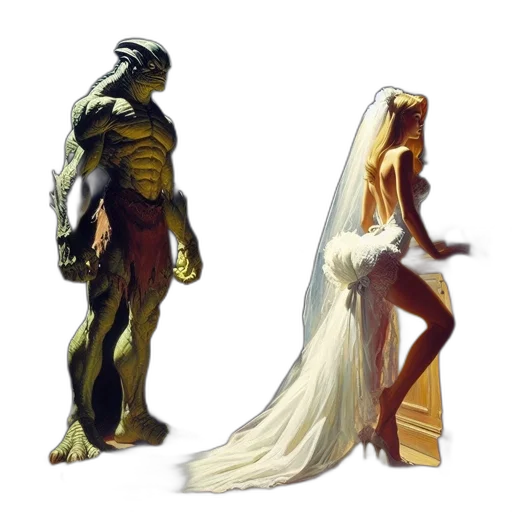 dress, concept art, fantasy art, comic book art transparent PNG cut-out