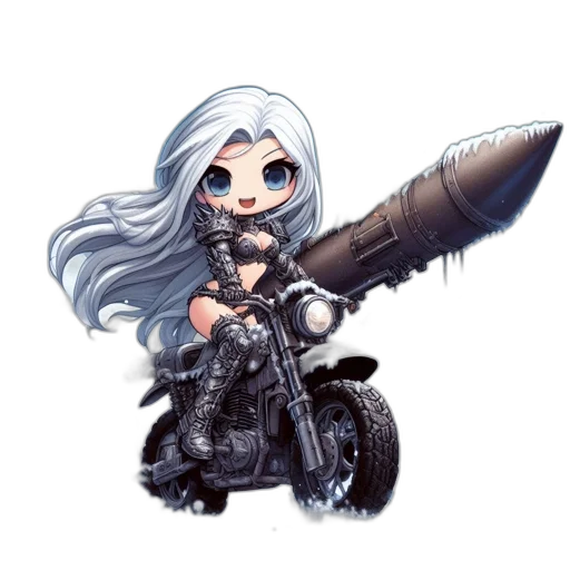 weapon, sword, hair, concept art transparent PNG cut-out