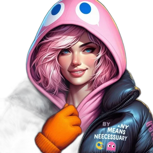 jacket, face, comic book art, concept art transparent PNG cut-out