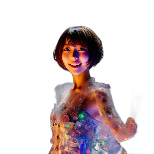 dress, robot, creature, face transparent PNG cut-out