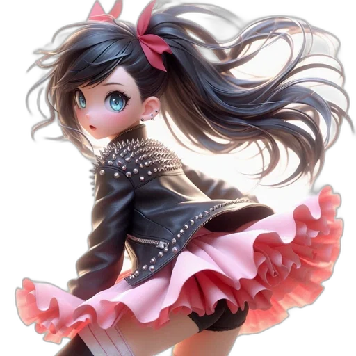 dress, robot, staff, anime transparent PNG cut-out