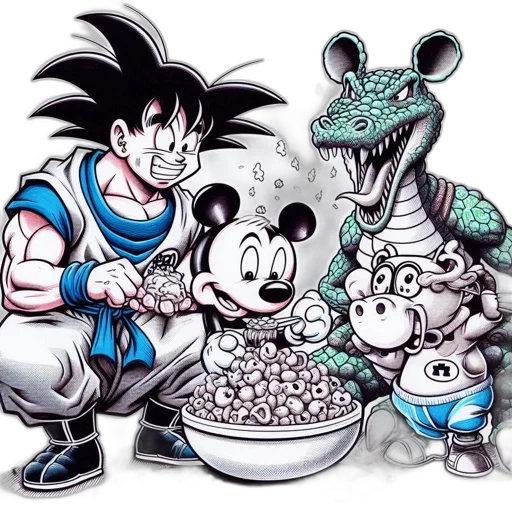 food, comic book art, cartoon, concept art transparent PNG cut-out