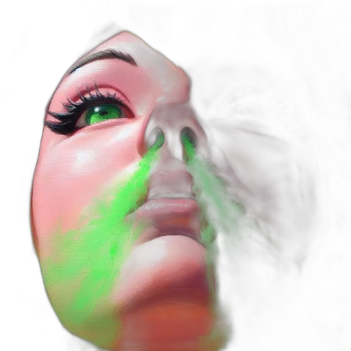 mask, face, creature, photorealistic transparent PNG cut-out