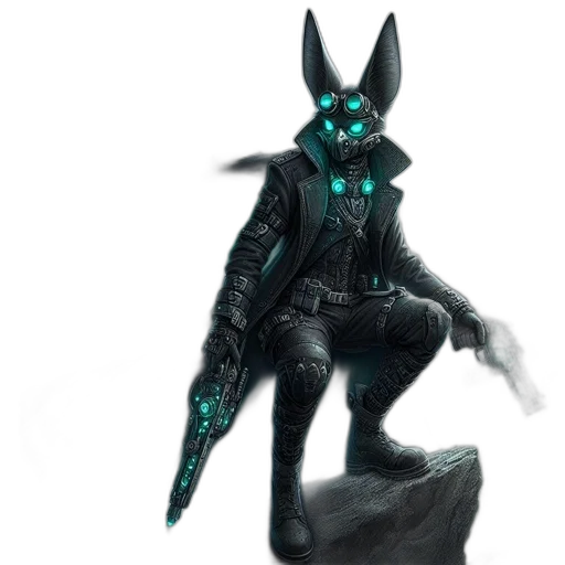 staff, mask, creature, robot transparent PNG cut-out