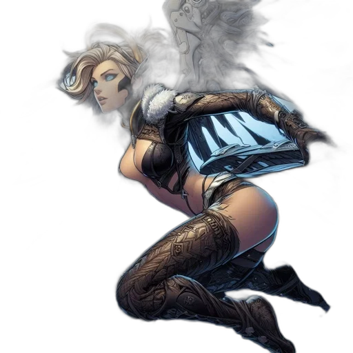 dress, hair, concept art, comic book art transparent PNG cut-out