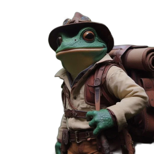 staff, concept art, anthropomorphic, frog transparent PNG cut-out