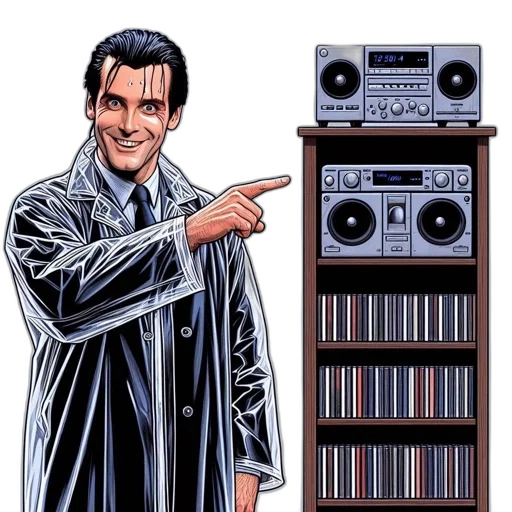jacket, robot, comic book art, cartoon transparent PNG cut-out