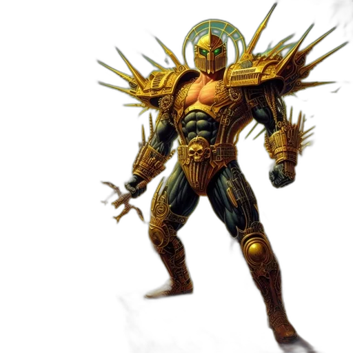 robot, concept art, fantasy art, 3d render transparent PNG cut-out