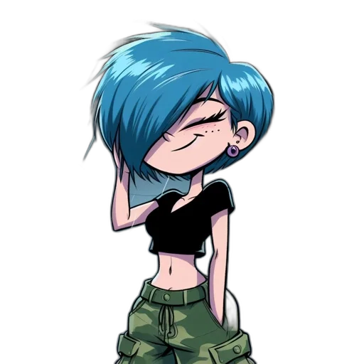 cartoon, anime, concept art, cyberpunk transparent PNG cut-out