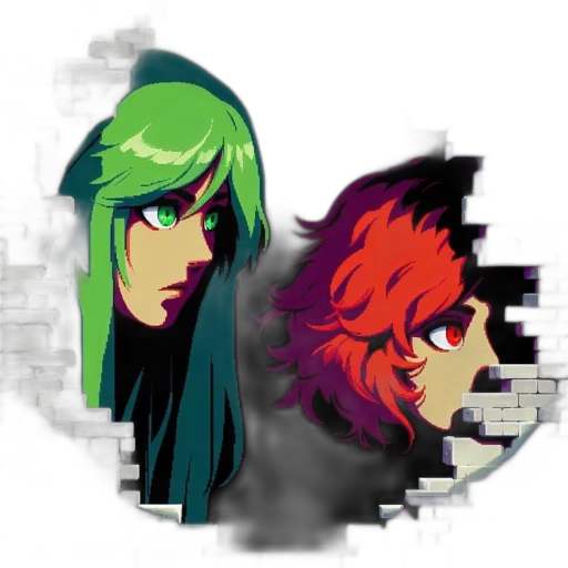mask, pixel art, anime, concept art transparent PNG cut-out
