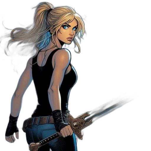 comic book art, concept art, fantasy art, cartoon transparent PNG cut-out