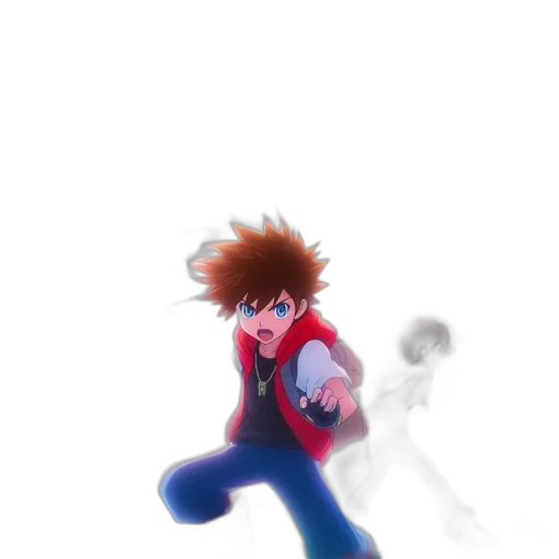 weapon, creature, jacket, hair transparent PNG cut-out