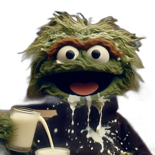 3d render, concept art, oscar, grouch transparent PNG cut-out