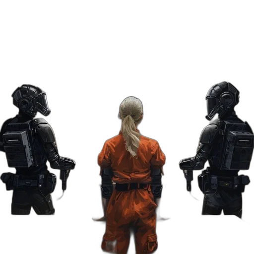 jacket, staff, robot, dress transparent PNG cut-out