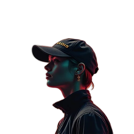 hat, jacket, face, staff transparent PNG cut-out