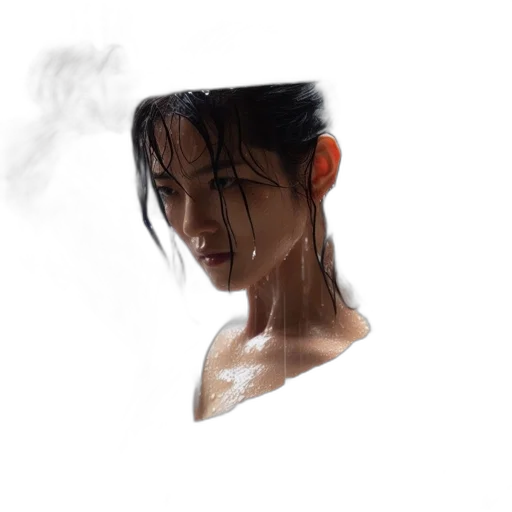 face, mask, hair, dragon transparent PNG cut-out