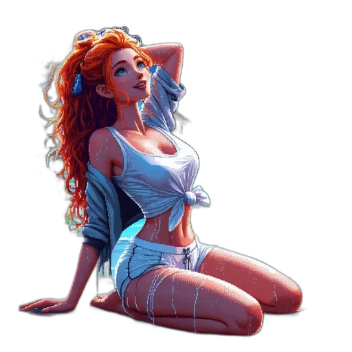 dress, comic book art, concept art, fantasy art transparent PNG cut-out