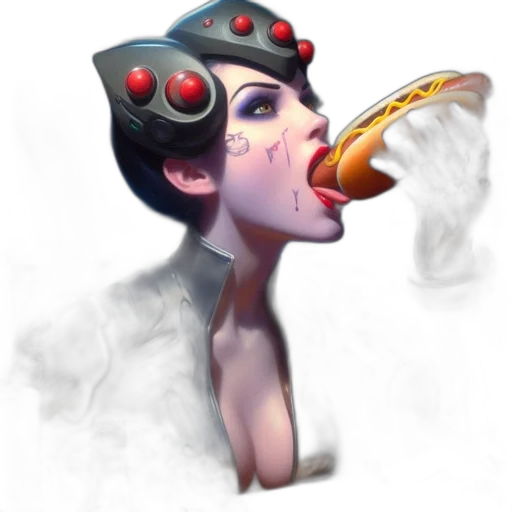 food, robot, concept art, cyberpunk transparent PNG cut-out