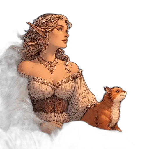 fantasy art, concept art, pixel art, watercolor transparent PNG cut-out