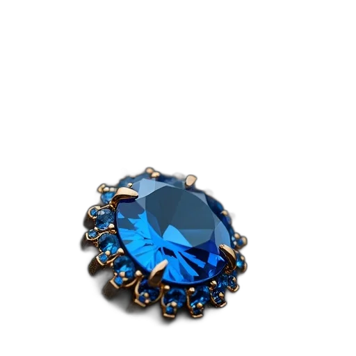 jewelry, crown, 3d render, blue transparent PNG cut-out
