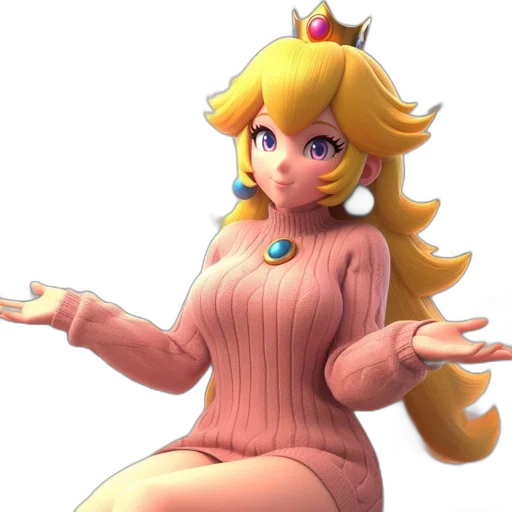 dress, crown, staff, 3d render transparent PNG cut-out