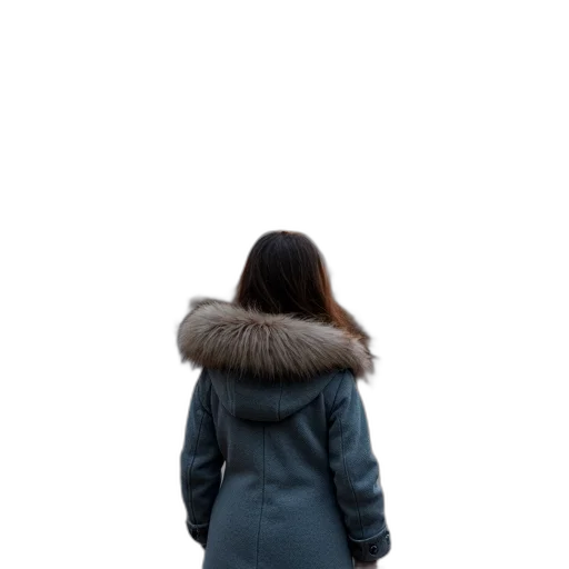 jacket, dress, hat, staff transparent PNG cut-out