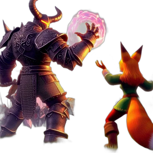 concept art, 3d render, fantasy art, armored transparent PNG cut-out