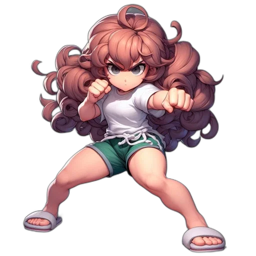 hair, weapon, staff, creature transparent PNG cut-out
