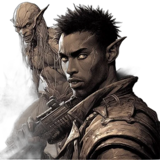 concept art, fantasy art, photorealistic, comic book art transparent PNG cut-out
