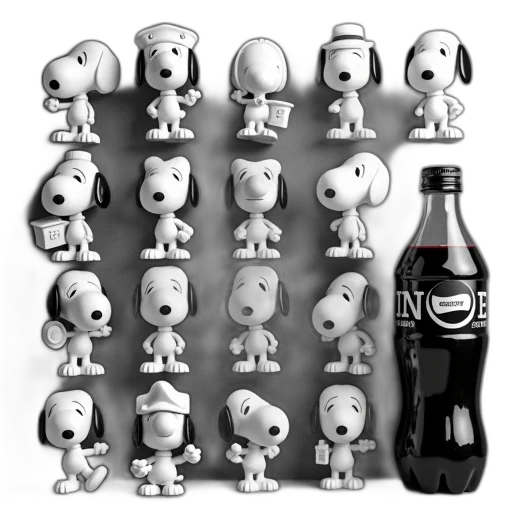 bottle, robot, food, 3d render transparent PNG cut-out