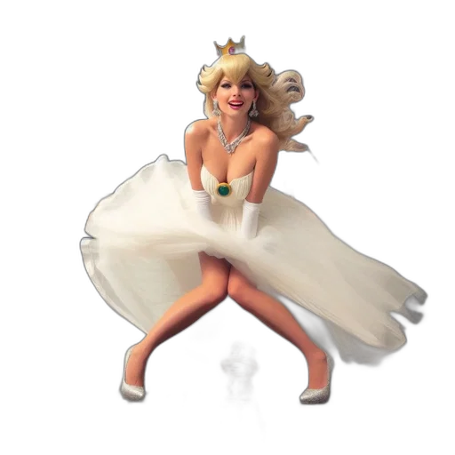 crown, dress, concept art, 3d render transparent PNG cut-out