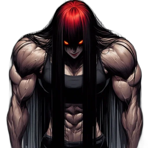 hair, weapon, comic book art, concept art transparent PNG cut-out