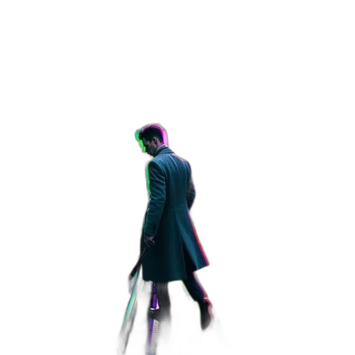 jacket, staff, robot, umbrella transparent PNG cut-out